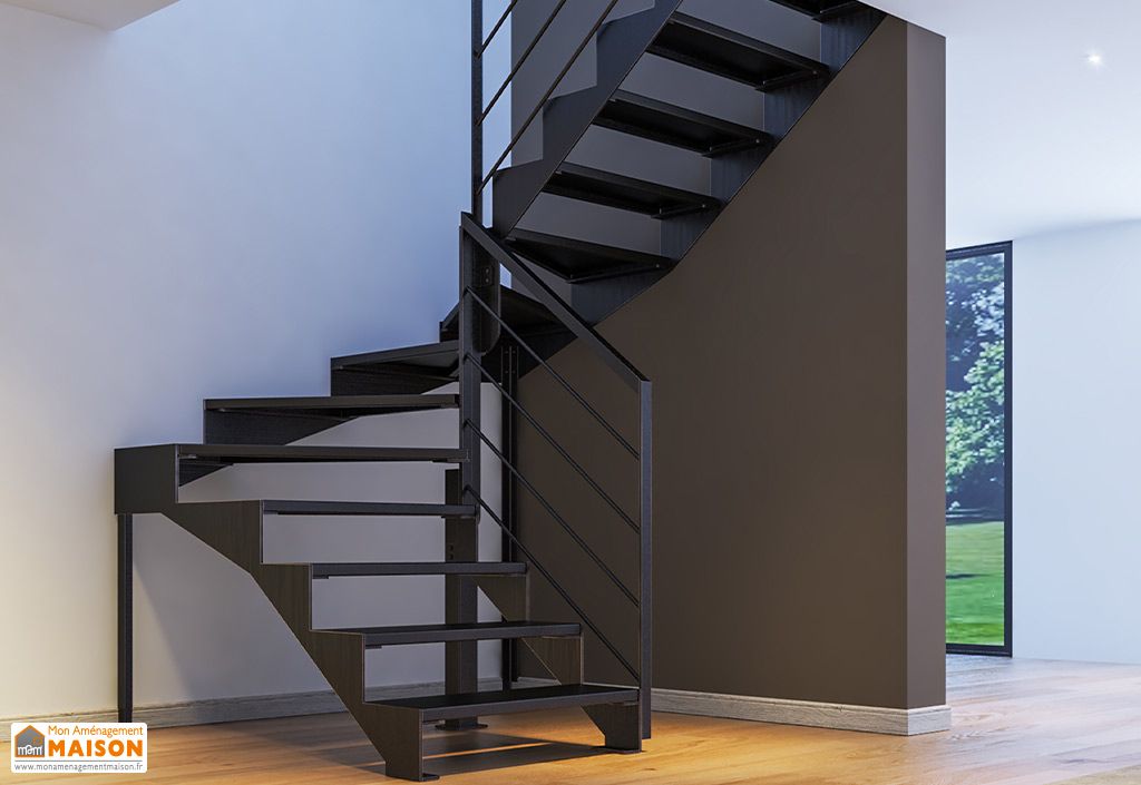 Limons pour Escalier en Métal Demi Tournant Sur Mesure – Nora ...