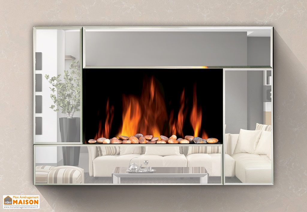 cheminee electrique miroir