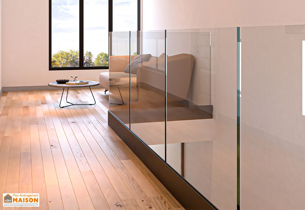 garde corps d etage en verre escalier moderne escalier moderne