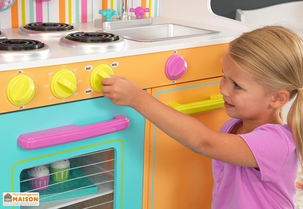 Cuisine En Bois Pour Enfants Coloree 1 10 M Kidkraft