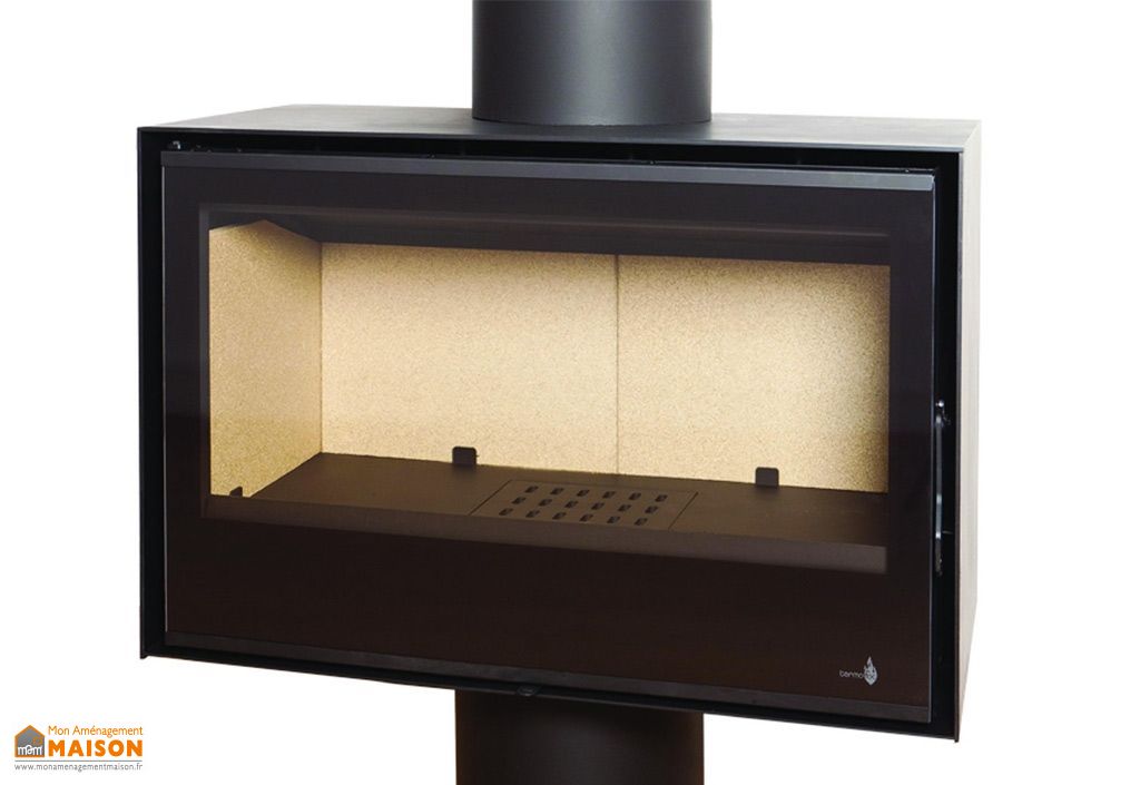 Insert Poele A Bois En Acier Avec Base Et Cache Tuyau Sl280
