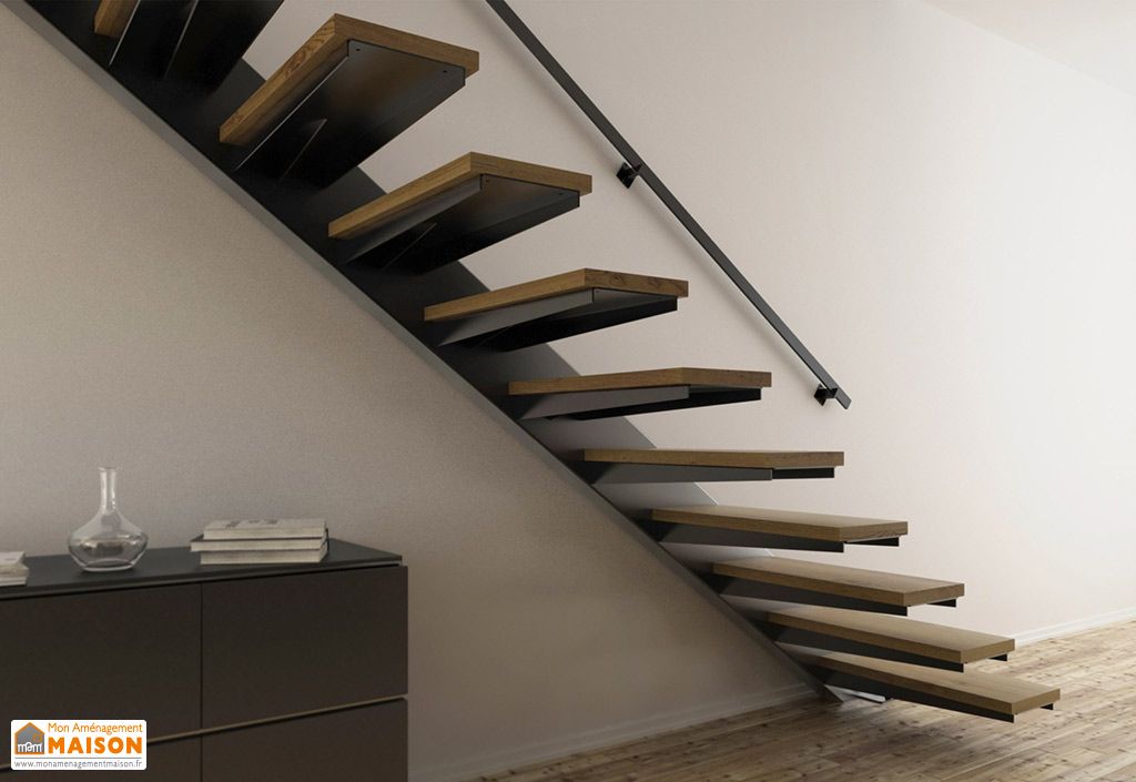 Limon Lateral Sydney Pour Escalier Suspendu En Acier 281 A 350 Cm Escalier Metal