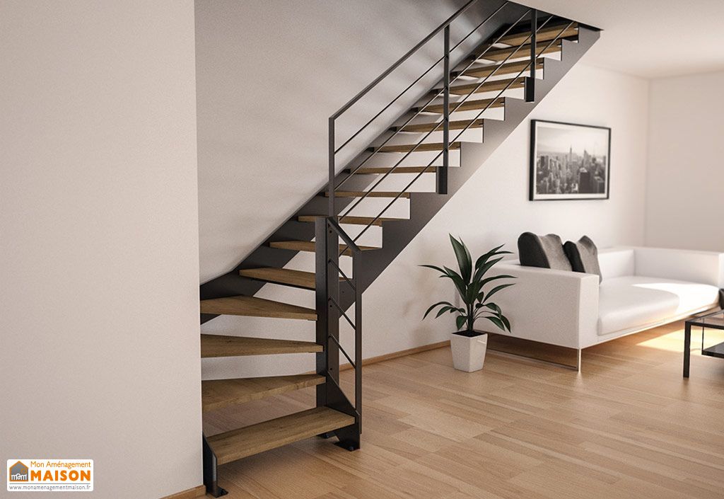 escalier quart tournant ouvert