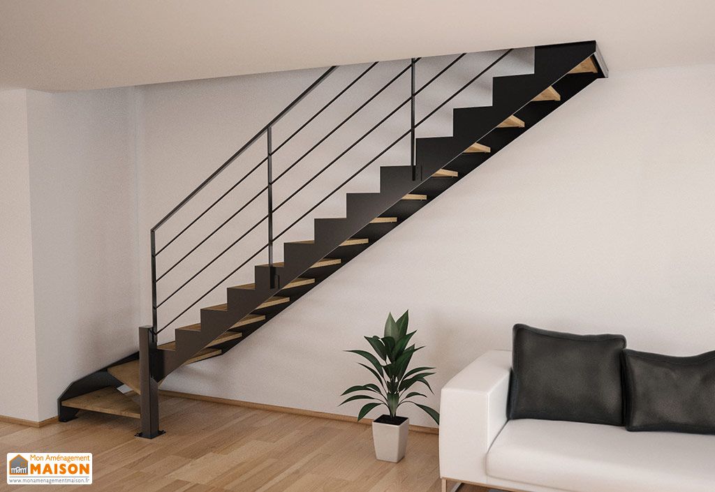 escalier quart tournant ouvert