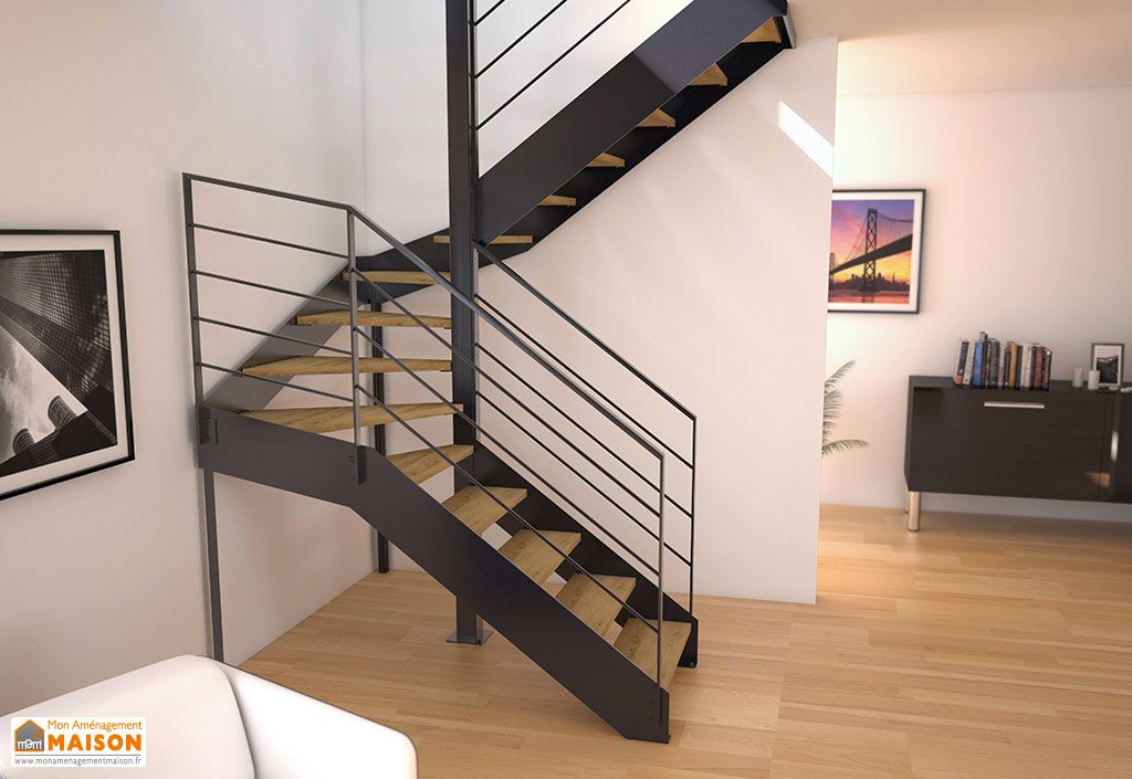 Limons Copenhague Pour Escalier Demi Tournant En Acier 280 Cm