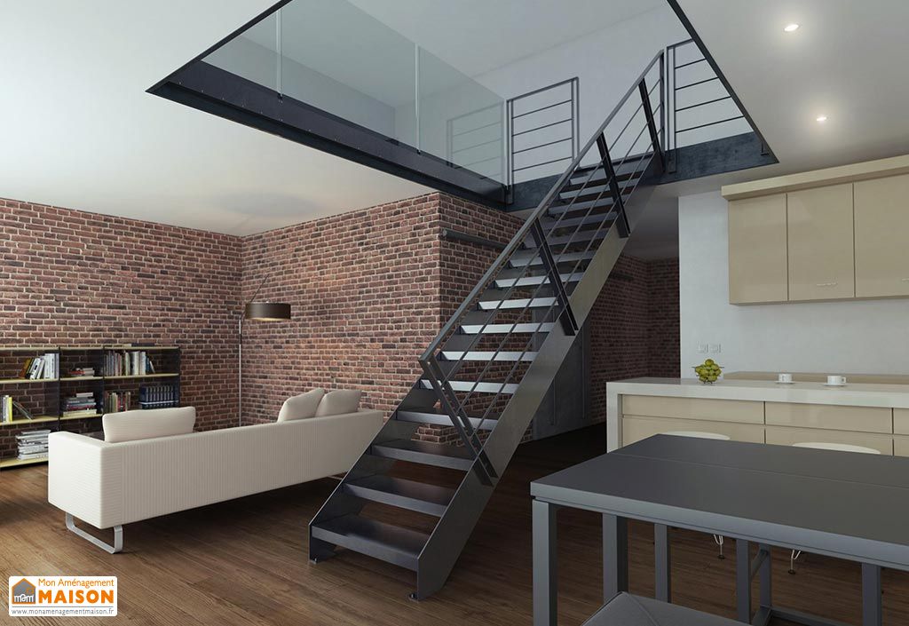 Double Limons Copenhague Pour Escalier Droit En Acier 280 Cm Escalier Metal