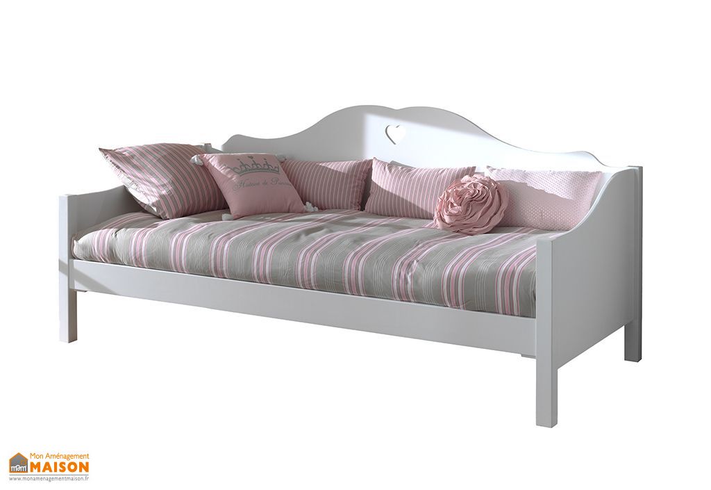 Lit Banquette En Bois De Pin Et Mdf Amori 90 X 200 Cm Vipack