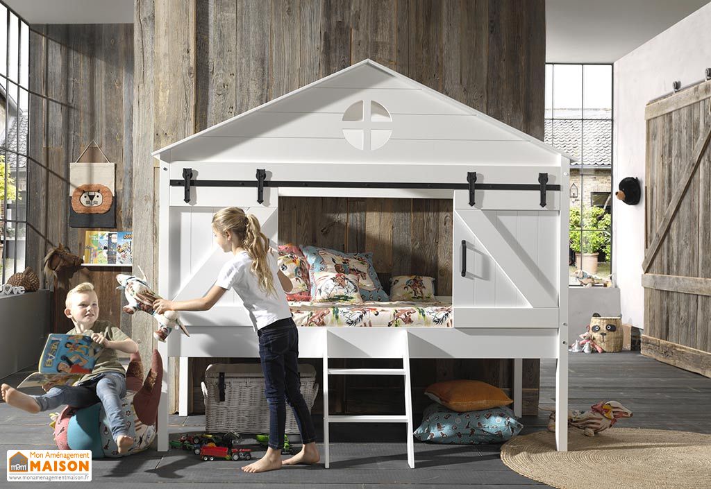 Lit Cabane Enfant En Bois Blanc 90 X 0 Cm Barnie Vipack Lit Cabane Enfant En Bois Blanc 90 X 0 Cm Barnie Vipack