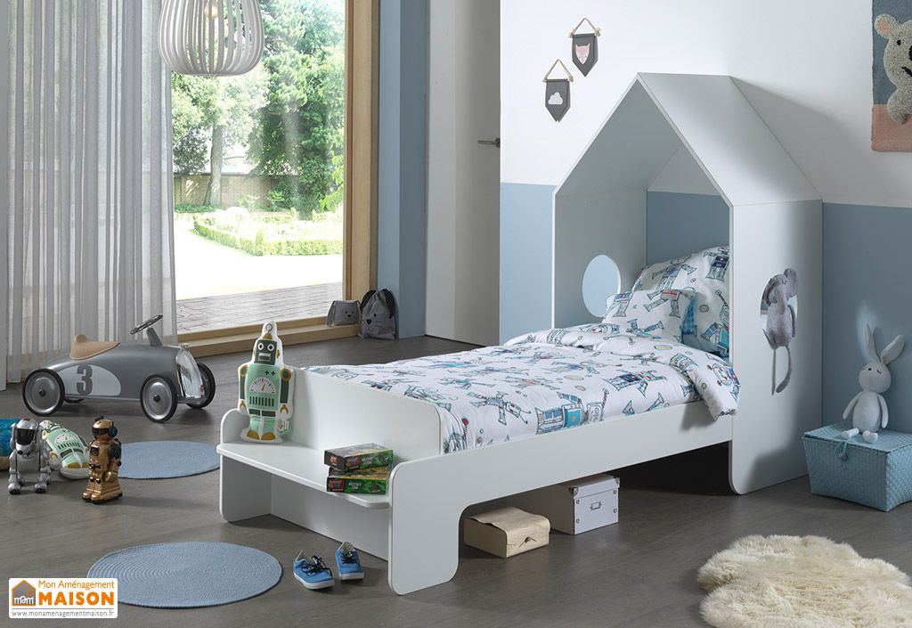Lit Cabane Pour Enfant En Bois Mdf Casami Blanc 90 X 200 Cm Vipack