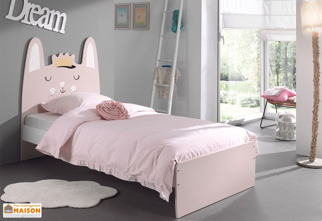Lit Pour Enfant En Bois 200 X 90 Cm Funny Princesse Lapin Vipack
