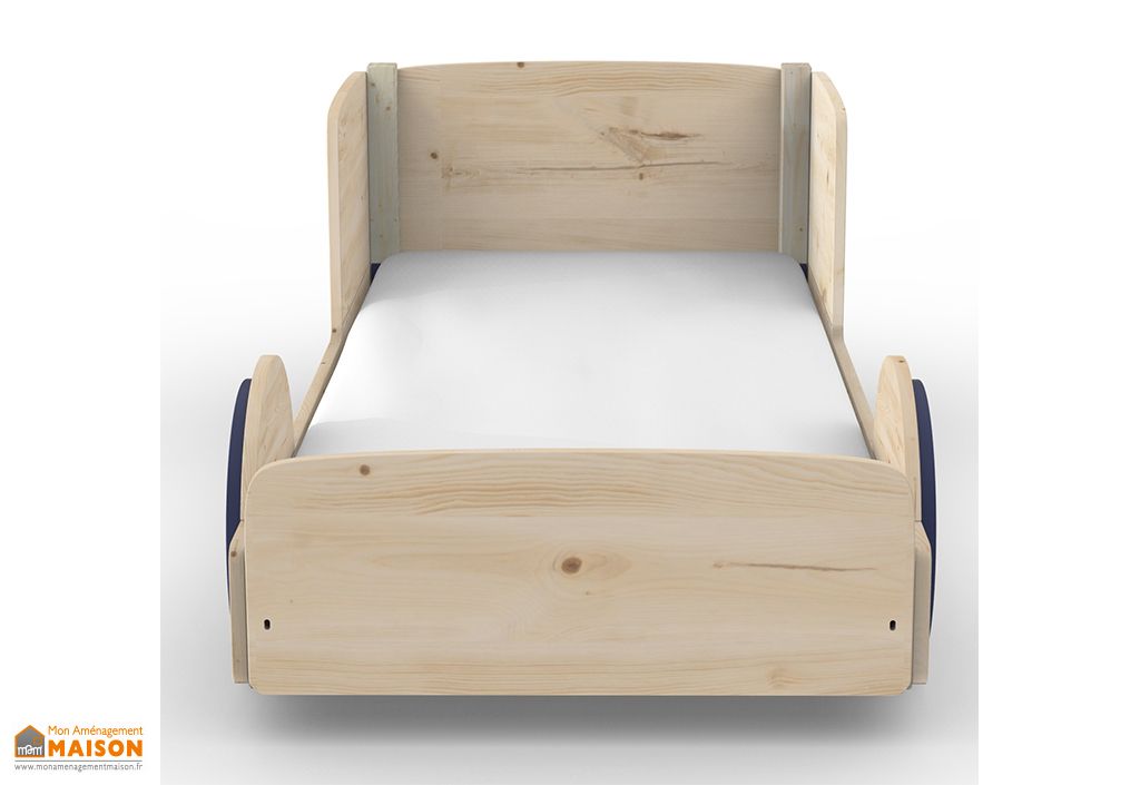 Lit Enfant En Bois De Sapin Discovery 90 X 190 Cm Pls Coloris Mathy By Bols
