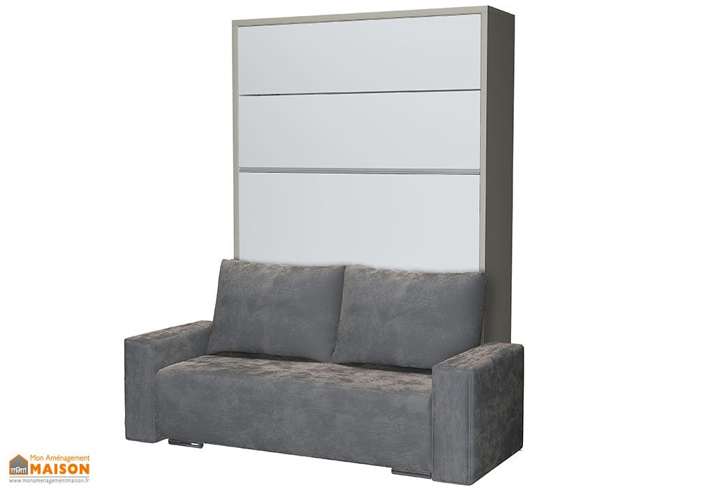 lit canape escamotable en bois 140 x 200 cm falcon sofa leaderbed