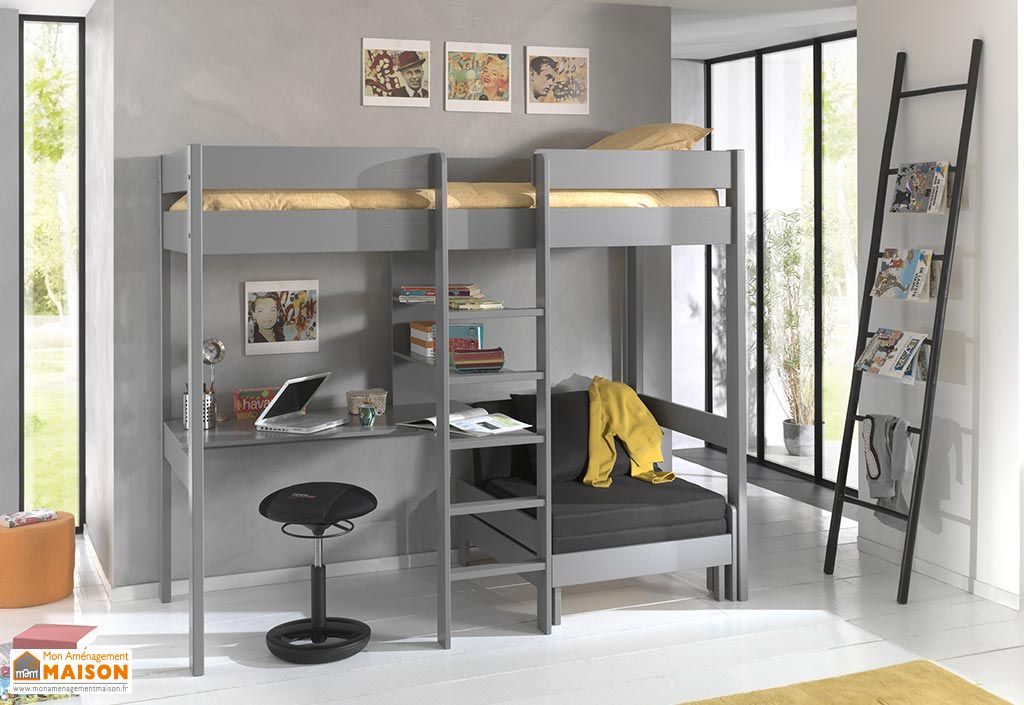 Lit mezzanine bureau et fauteuil clearance
