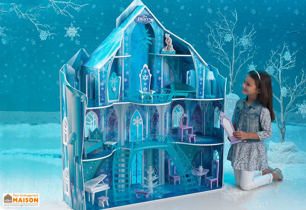 maison de poupees disney le manoir glace de la reine des neiges