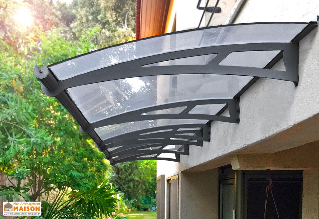 Marquise Pour Porte D Entree Acier Polycarbonate Aquila 4100 4 12 M Palram