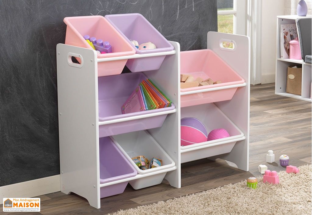 Meuble De Rangement Blanc Pour Enfant 7 Casiers Pastel Kidkraft