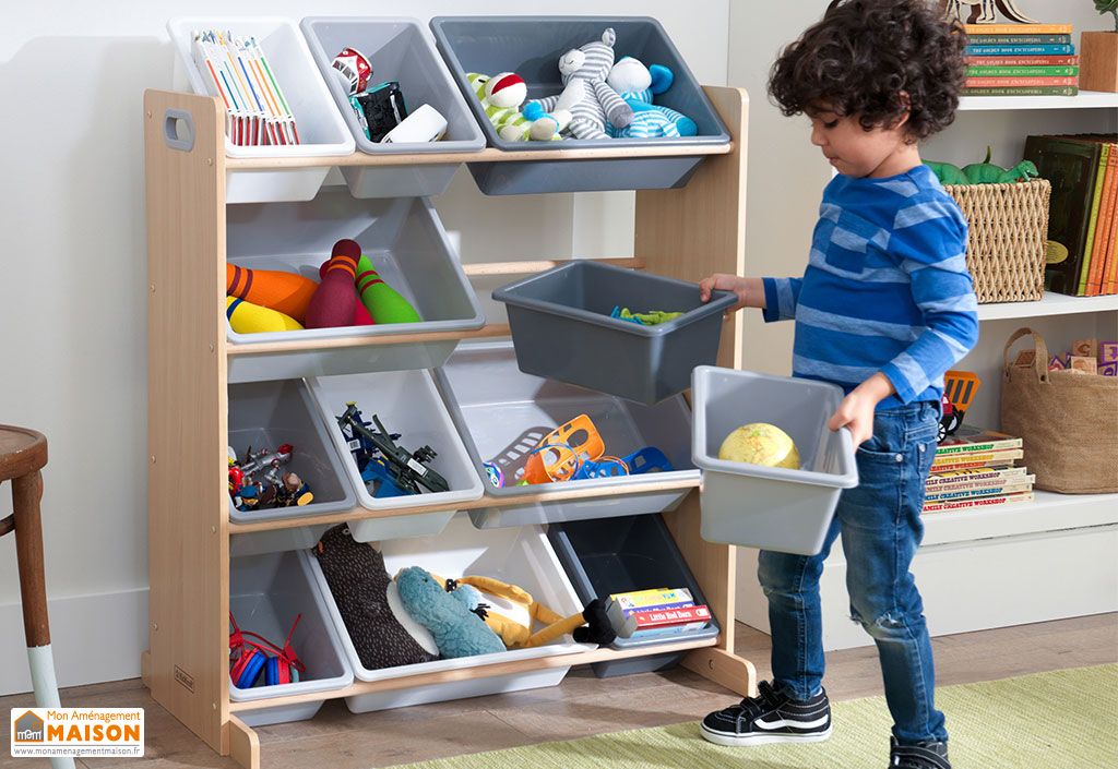 Meuble de Rangement Enfant Kidkraft en Bois 12 Casiers ...