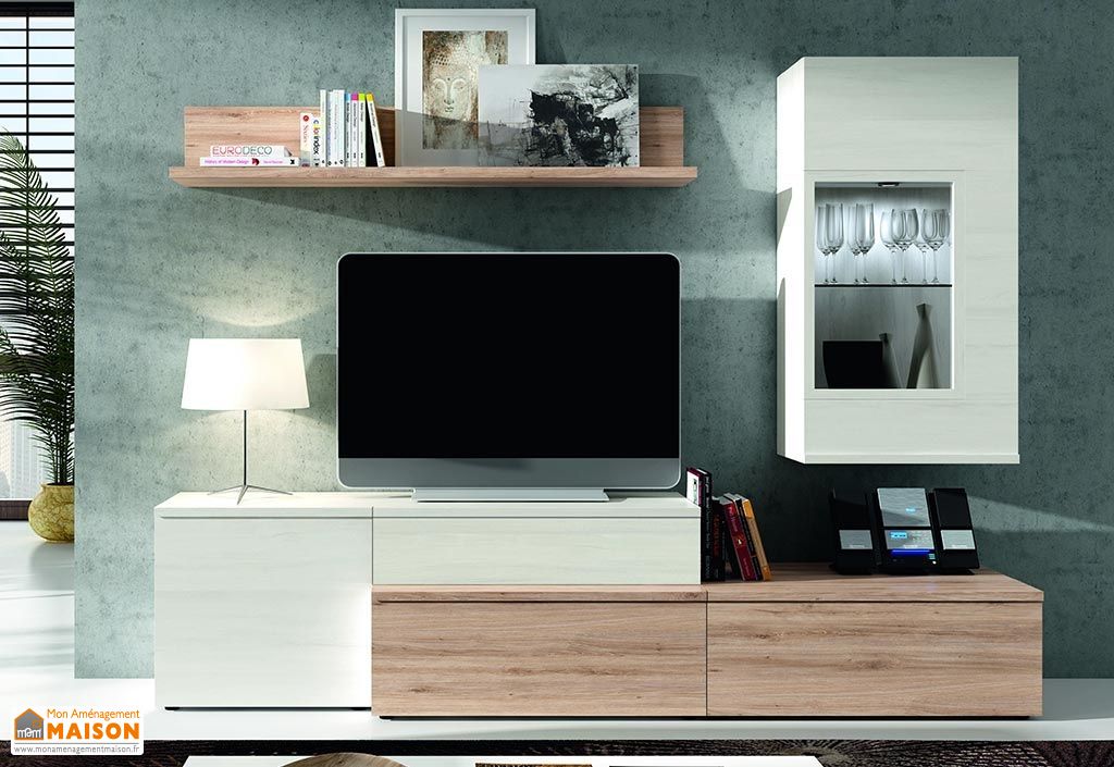 Ensemble Meuble Tv Design Mural Amsterdam 240x195cm Ramis