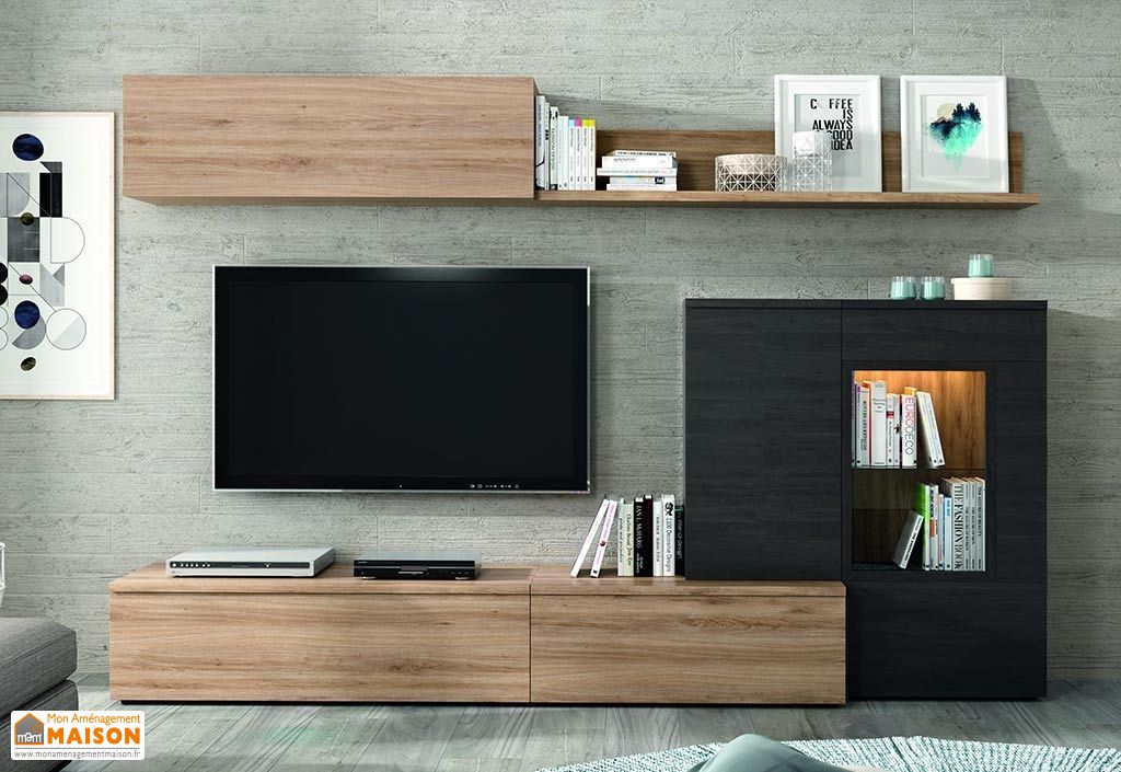 Ensemble Meuble Tv Design Mural Berlin 270x195cm Ramis
