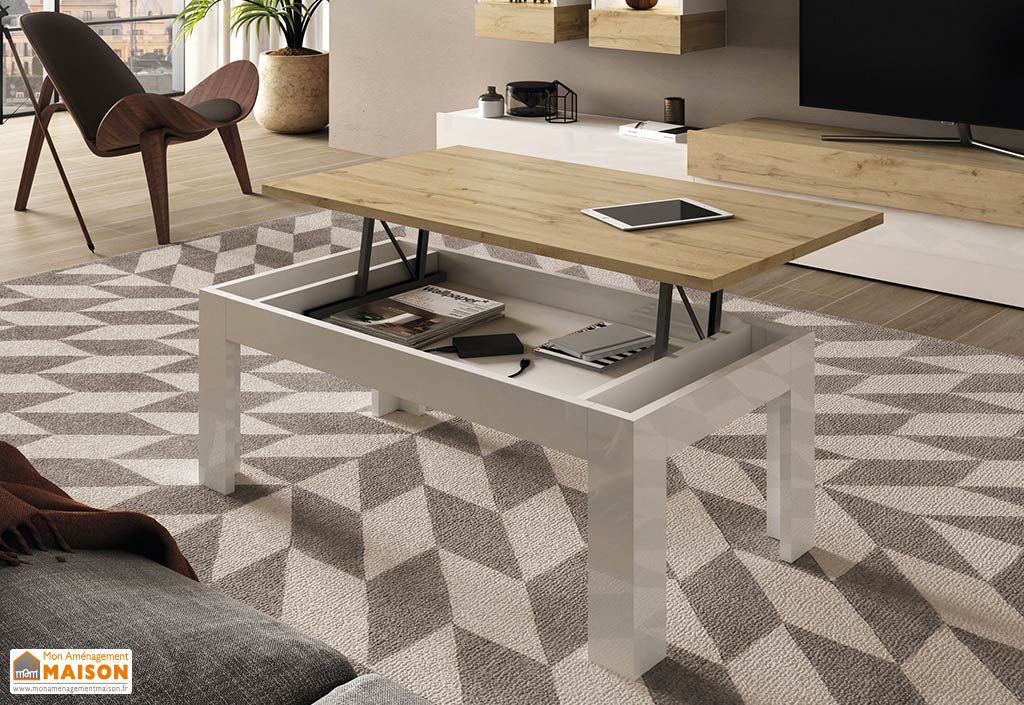 Meubles De Salon En Bois Aura 6 Pieces Ramis