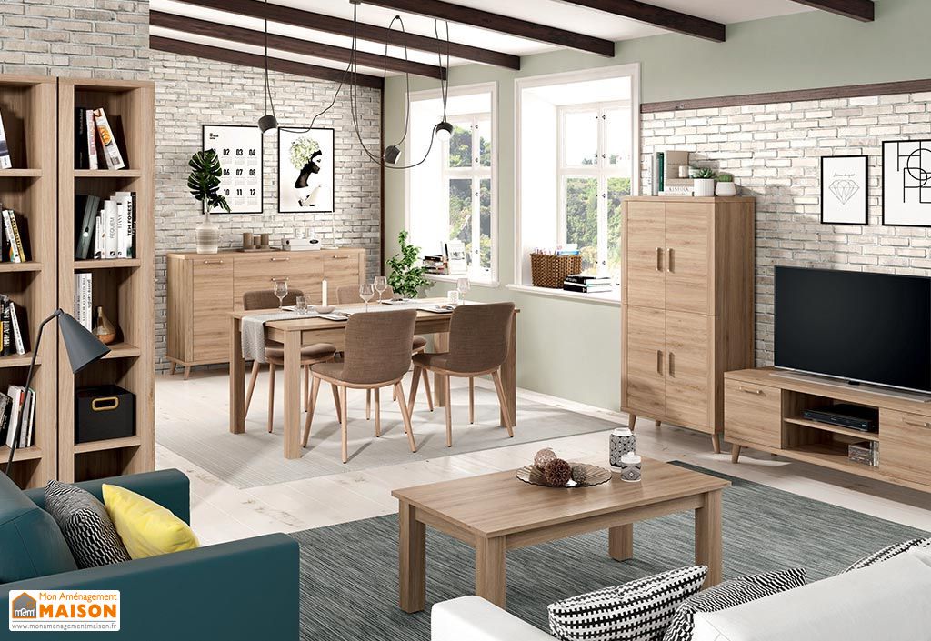Meubles Salle A Manger Et Meuble Tv En Bois 7 Pieces Kronos Ramis