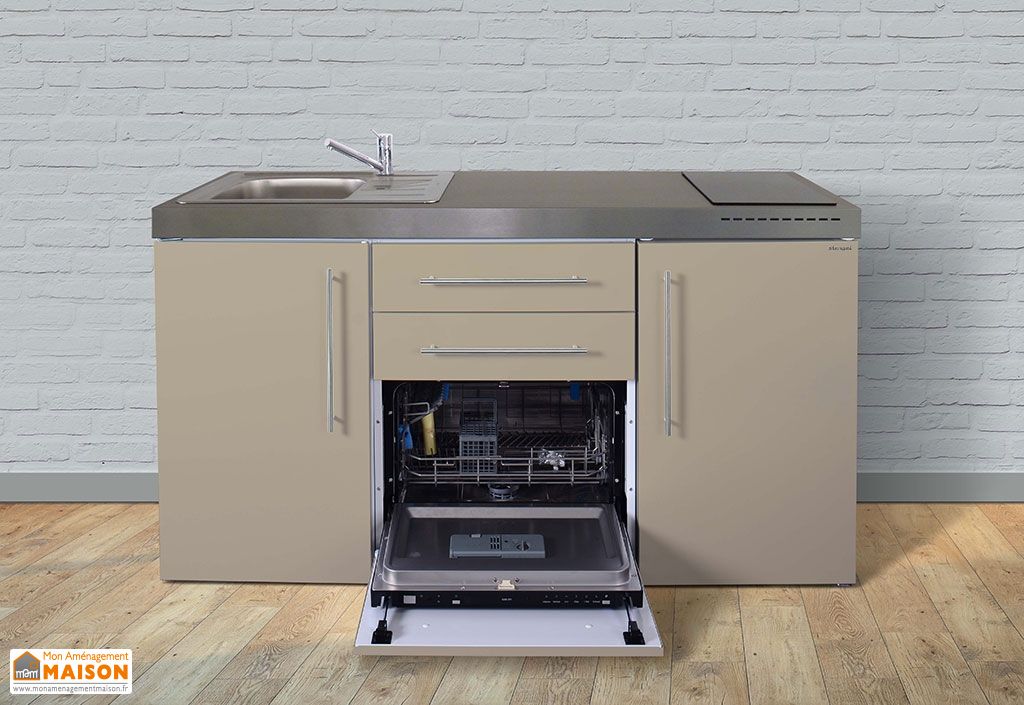 mini cuisine avec frigo lave vaisselle et vitroceramiques mpgs160 pls coloris stengel
