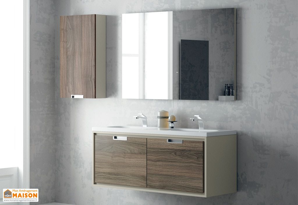 Meuble De Salle De Bain Suspendu Avec Placard Et Miroir Future