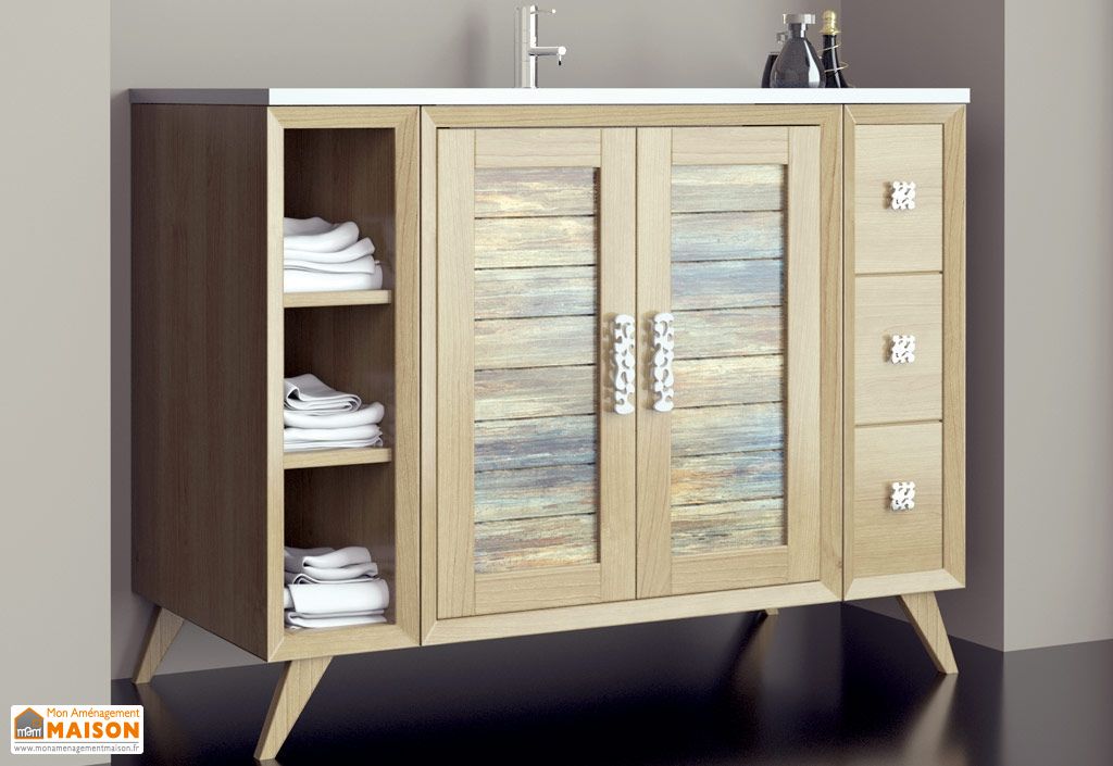 Meuble De Salle De Bain Avec Miroir Et Eclairage Vintage 40 Ad