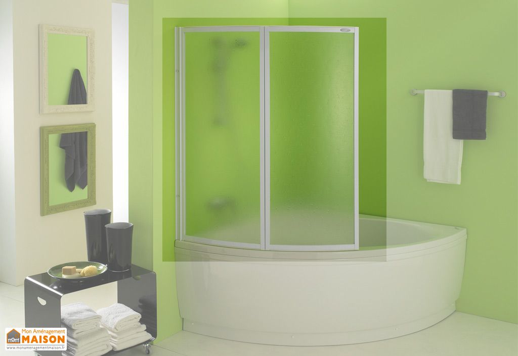 Paravent A Double Battant Pour Baignoire D Angle Kolpa Kolpa