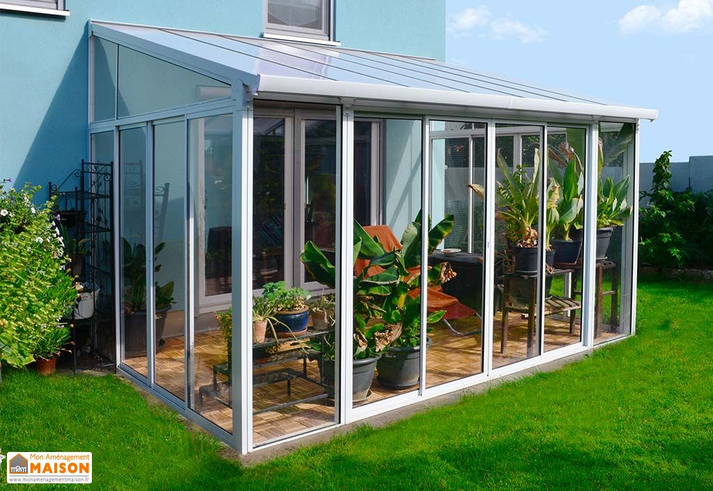 Veranda En Polycarbonate Couv Terrasse Blanche Palram