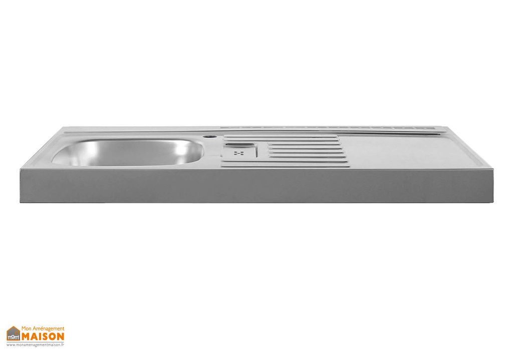 plan de travail en inox 100x60 cm avec evier stengel