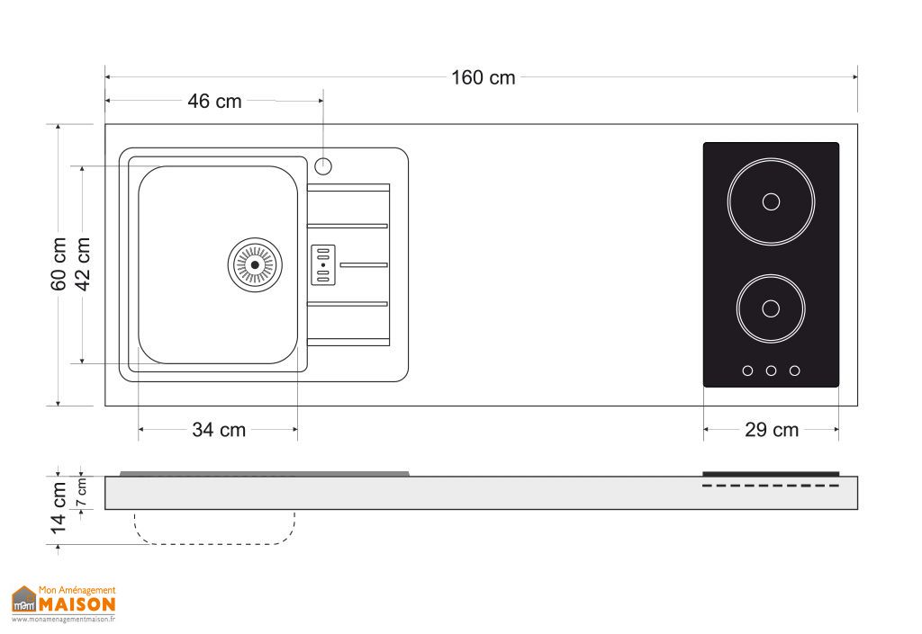Mini Cuisine Avec Frigo Lave Vaisselle Et Induction Mpgses 160 Stengel