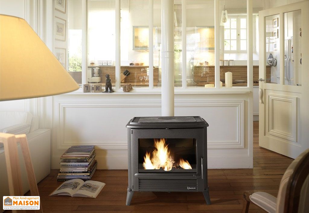 poele a bois en fonte double combustion modena 10 kw invicta