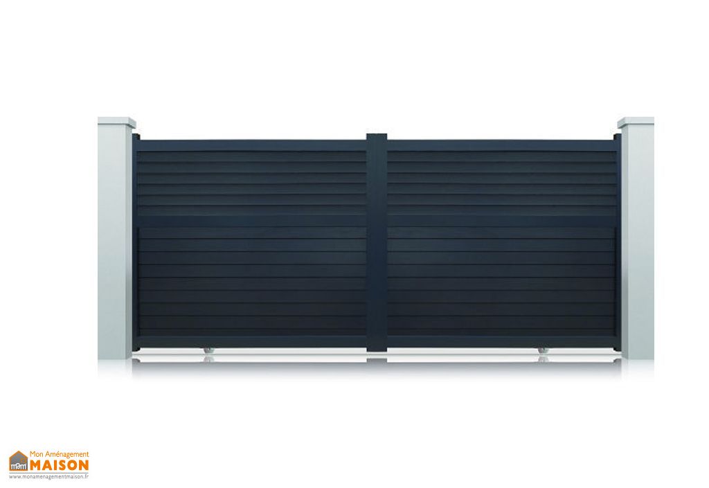portail aluminium coulissant motorise detroit h 1 80 m gris pls dim nfi