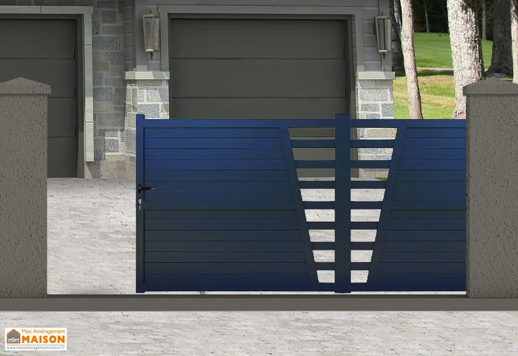 portail aluminium coulissant los angeles h 1 70 m gris pls dim nfi