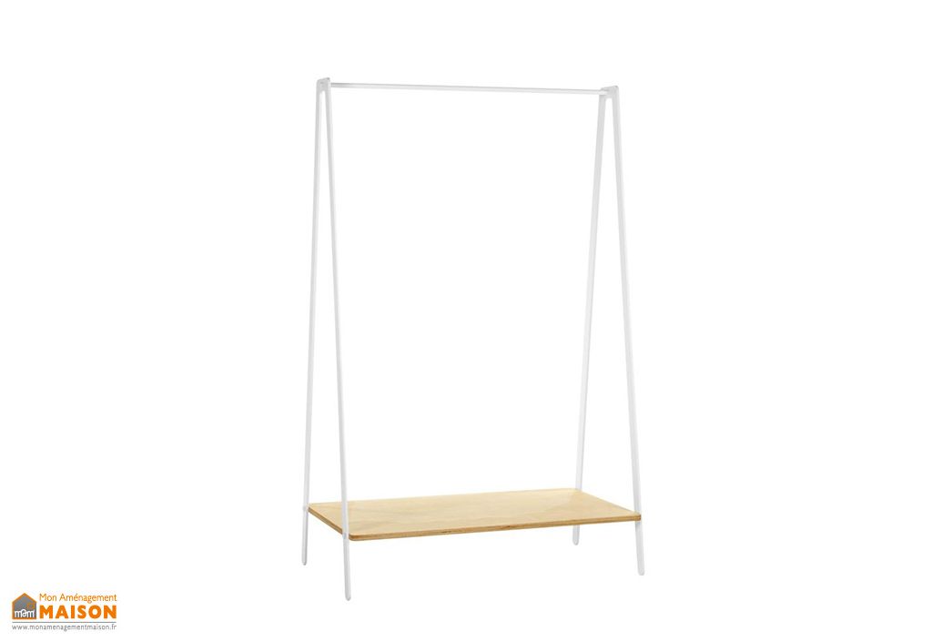 Portant Vetement En Bois Et Acier 146 X 92 Cm In2wood Portant Vetement En Bois Et Acier 146 X 92 Cm In2wood