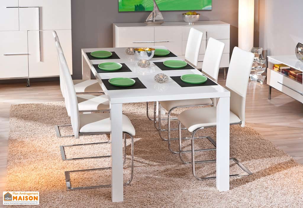 Salle A Manger Table Extensible Ottawa 160 220x90 Cm 6 Chaises
