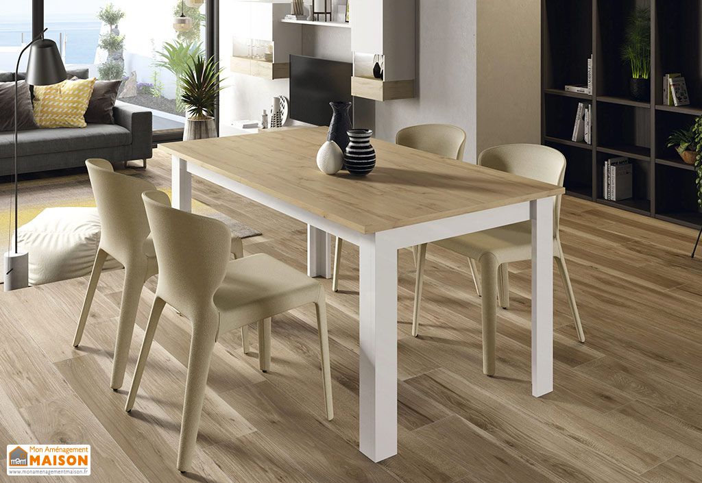 Table A Manger Extensible En Bois Aura 140 X 90 Cm Ramis