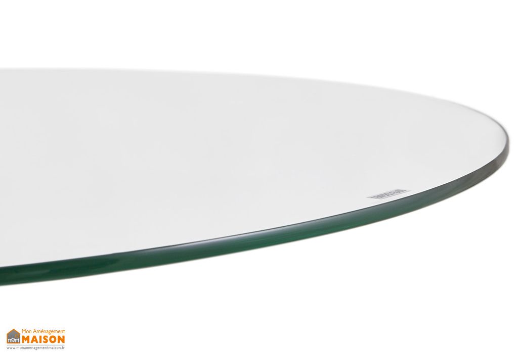 Table A Manger Ronde En Metal Et Verre Euka O 90 Cm Kokoon Design