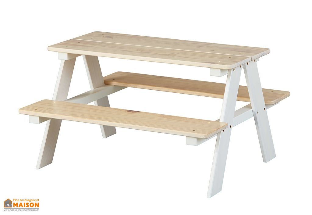 Bureau Table De Pique Nique D Interieur Pour Enfants Bois Blanc