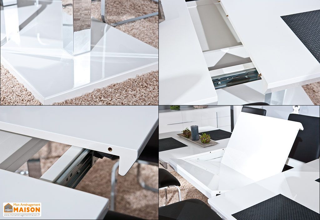 Salle A Manger Table Extensible Edmonton 160 200x90 Cm 4