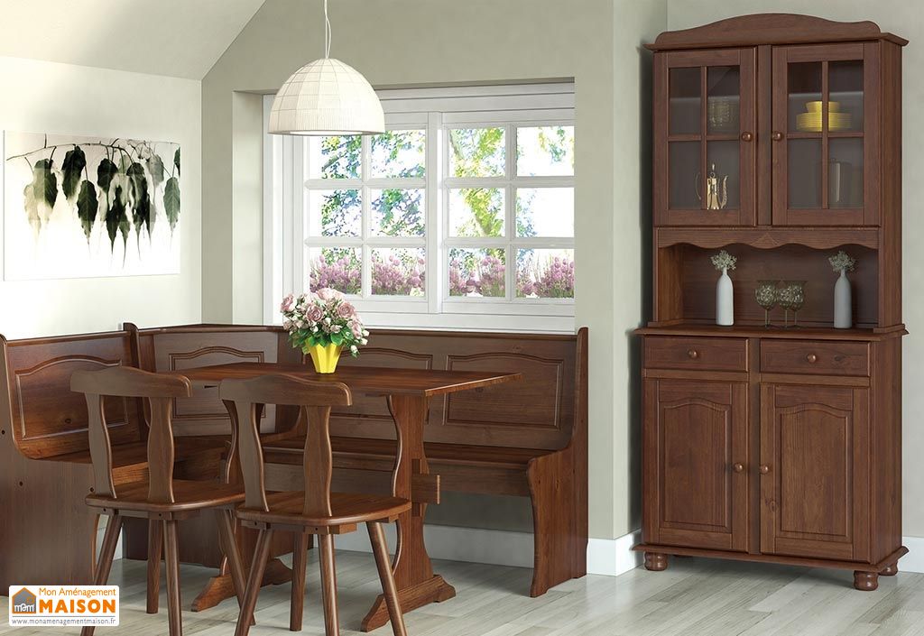 Vaisselier Buffet Rustique En Bois Massif 4 Portes 2 Tiroirs
