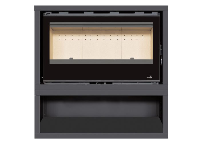 Insert Poêle à Bois en Acier 8 kW – 14 kW avec Support SL-290VBOX