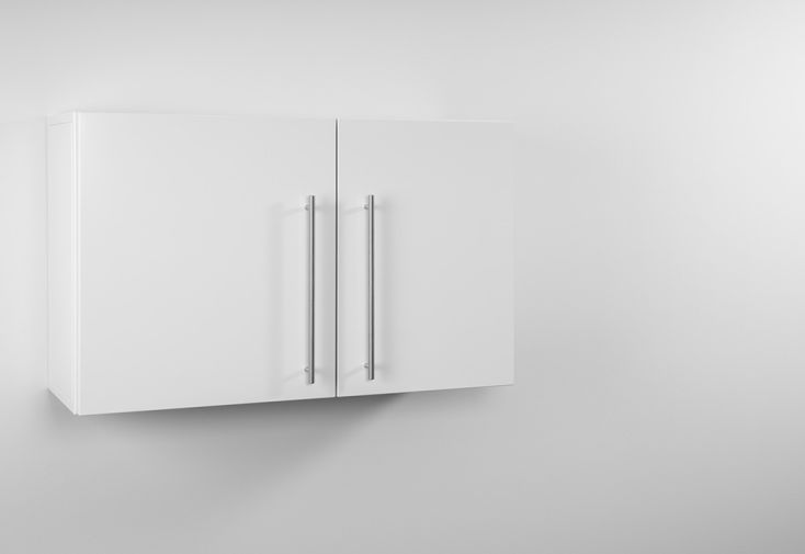 Armoire Suspendue Métal Blanc 90 cm