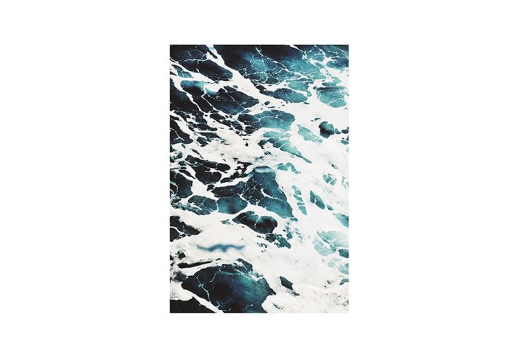 Affiche murale mer nature en papier 3 dimensions – Blue wave art