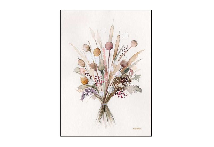 Poster mural design minimaliste et moderne – Dried flower Bouquet