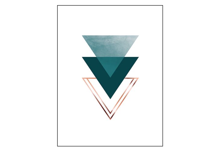 Poster mural graphique design en papier - Triangle crush