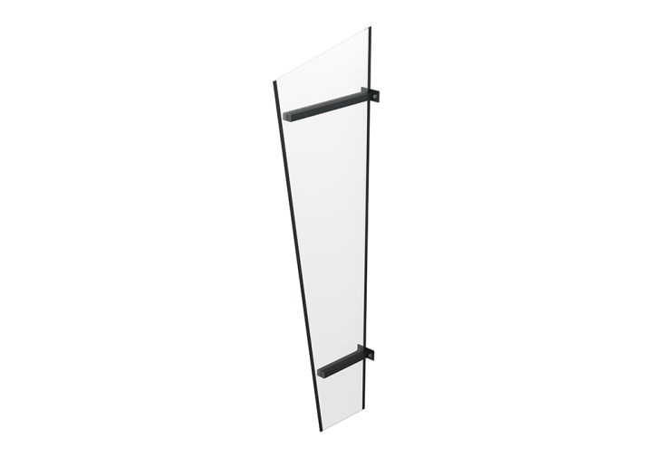 Auvent de porte latéral en aluminium et acrylique – 185 x 60 cm