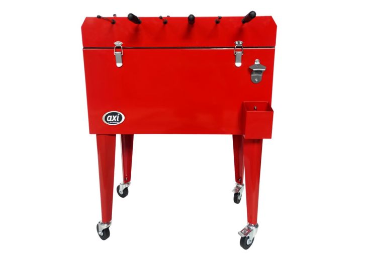 Babyfoot glacière rouge 2 en 1 - 65 L - 69 x 37 cm – Retro Cooler