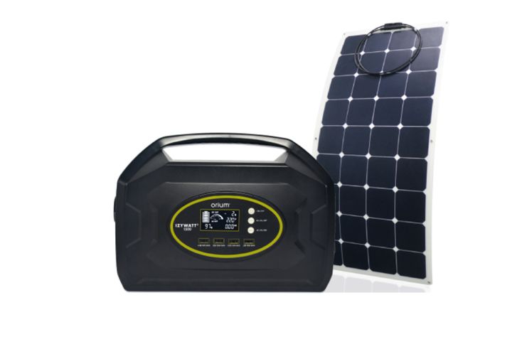 Station de charge Izywatt 1500 + panneau solaire souple SunPower 120 W